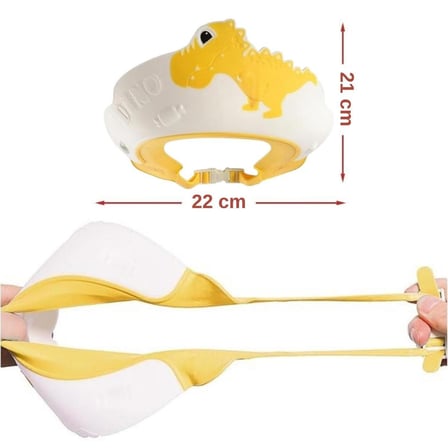Dino Banyo Şapkası , Slikon Çocuk Duş Tacı , Sevimli Dinazor , Ayarlanabilir Tasarım, 6ay-9yaş