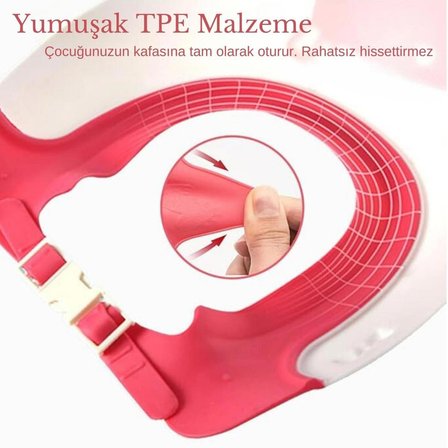 Hippo Banyo Şapkası , Slikon Çocuk Duş Tacı , Sevimli Hipopotam , Ayarlanabilir Tasarım, 6ay-9yaş