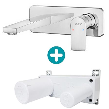 ECA Dalia Ankastre Lavabo Bataryası Sıva Üstü Ve Sıva Altı Grubu Tek Rozet