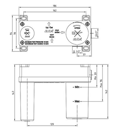 ECA Dalia Ankastre Lavabo Bataryası Sıva Üstü Ve Sıva Altı Grubu Çift Rozet