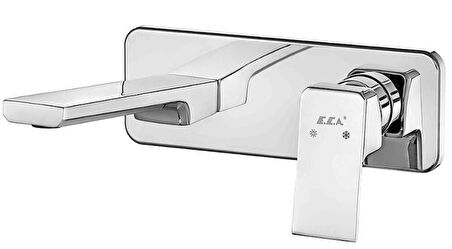 ECA Tiera Ankastre Lavabo Bataryası Sıva Üstü Ve Sıva Altı Grubu Tek Rozet