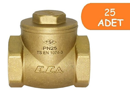 25 Adet ECA 1/2 Çalpara Çekvalf ( Kaucuk Klapeli ) 101007092