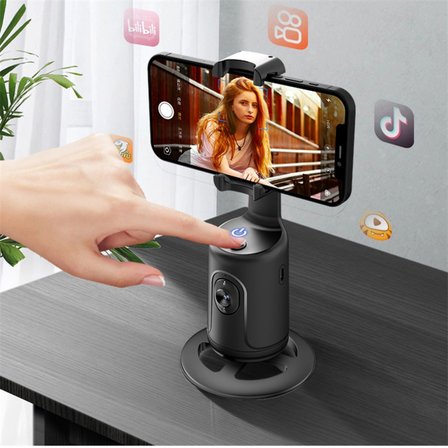 EtaShop Akıllı 360° Yüz Takipli Telefon Gimbal Standı  Otomatik Döner Tripod Başlığı, Şarjlı Vlog LIVE Tutucu