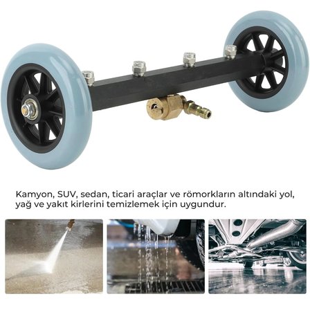 EtaShop 4 Nozullu Araç Altı Yıkama Aparatı  5000 PSI Paslanmaz Çelik Alt Takım Temizleyici, Basınçlı Yıkama Makinesi Uyumlu