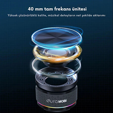 ShopyTech Kemik İletimli Kablosuz Bluetooth Hoparlör RGB Neon Işıklı Manyetik IP54 Su Sıçramasına Dayanıklı Mini Speaker