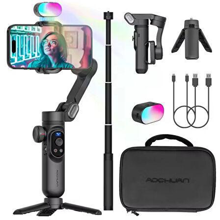 ShopyTech Smart X Pro Combo 3 Eksen Akıllı Telefon Gimbal Stabilizer (iOS & Android)
