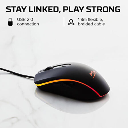 HyperX Pulsefire Surge HX-MC002B Kablolu Oyuncu Mouse Siyah