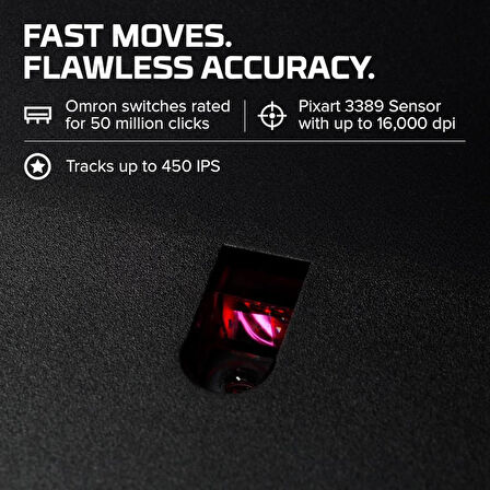 HyperX Pulsefire Surge HX-MC002B Kablolu Oyuncu Mouse Siyah