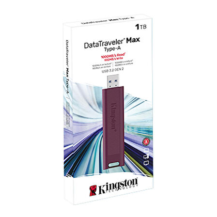 DTMAXA/1TB 1TB DataTraveler Max USB 3.2 Gen 2 Serisi Flash Sürücü 1000R/900W MB/s