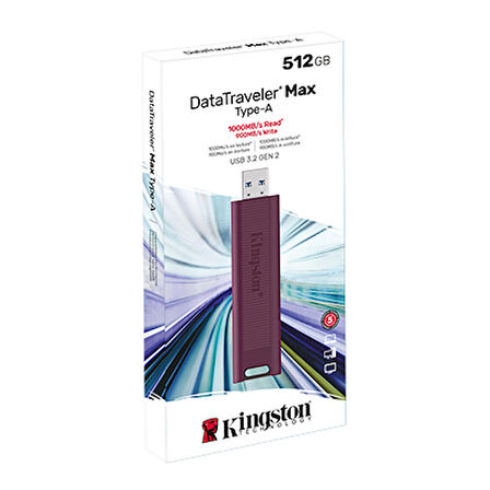 DTMAXA/512GB 512GB DataTraveler Max USB 3.2 Gen 2 Serisi Flash Sürücü 1000R/900W MB/s