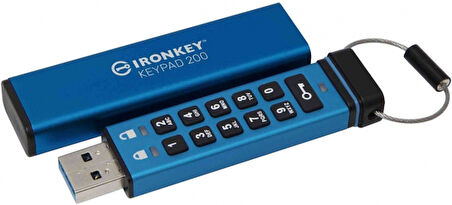 Kinsgon IKKP200/256GB 256 GB IronKey Keypad 200 FIPS 140-3 Usb Flash Bellek