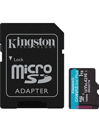 Kingston SDCG3/1TB 1 TB 170-90Mb/s SDXC Canvas Go Plus A2 U3 V30 microSD Hafıza Kart