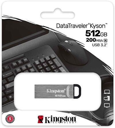 Kingston DTKN/512GB 512 GB DataTraveler Kyson 200Mb/s USB 3.2 GEN1 USB Flasdh Bellek