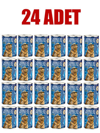 Sapphere Balıklı Yetişkin Köpek Maması Konserve 400 Gr 24 Adet