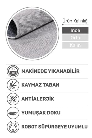 Azra Kaymaz Taban Halı – Salon, Çocuk Odası ve Mutfak için Yıkanabilir, Yumuşak Kilim