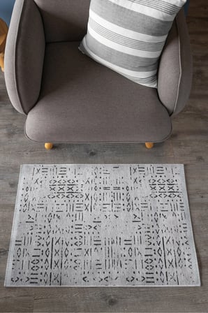Venüs Iskandinav Gri Pamuk Dokuma Kaymaz Tabanlı Modern Yıkanabilir Kilim Halı