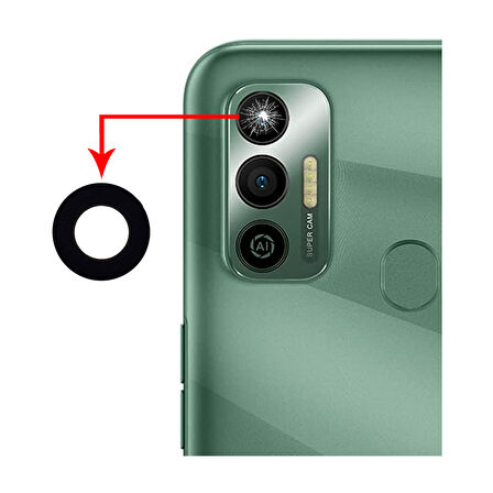 Tecno Uyumlu Spark 7T Kamera Lensi Cam KF6p