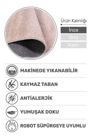 Azra Bej Özel Kaymaz Tabanlı Pamuk Dokuma Kilim