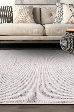 Azra Beyaz Kaymaz Taban Halı – Salon, Çocuk Odası ve Mutfak için Yıkanabilir, Yumuşak Kilim