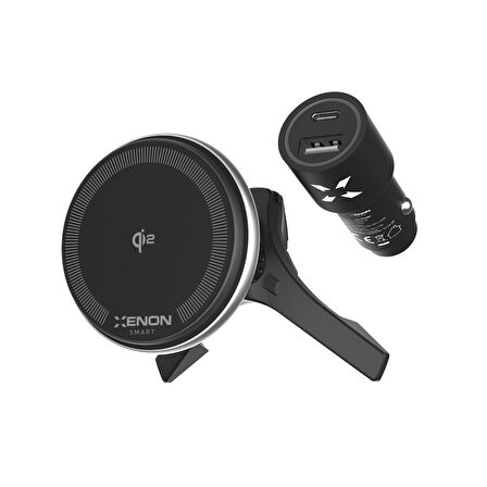 Xenon Smart Araç İçi Telefon Tutucu Qi2 Uyumlu Kablosuz Şarj Standı X6401