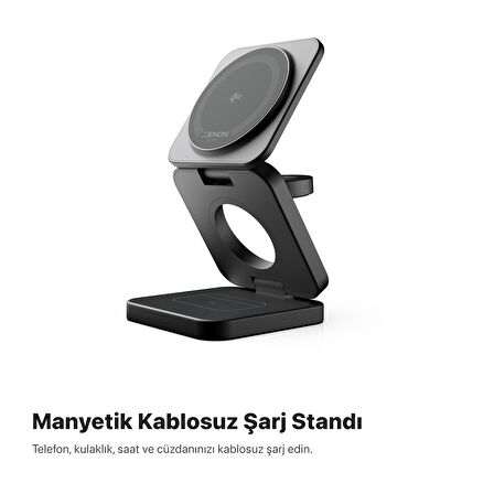 3-in-1 Kablosuz Şarj Standı