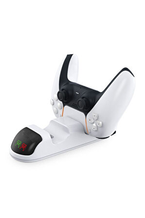 Tp5-0506 Led Göstergeli Çiftli Ps5 Playstation 5 Manyetik Şarj Standı