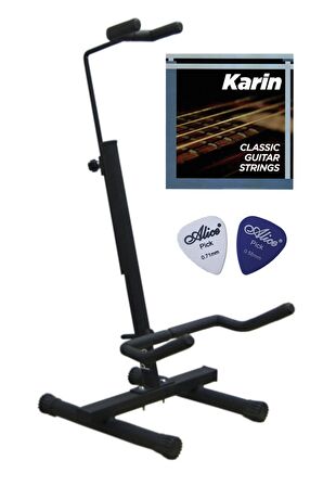 Prs-02 Gitar Sehpası Standı , Karin Tel Takımı Ve 2 Adet Pena