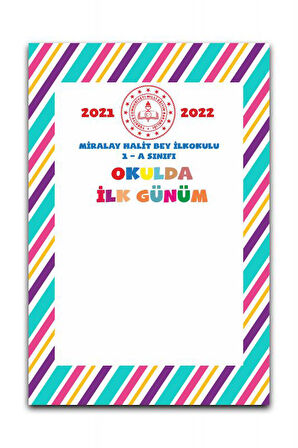 Okulda İlk Günüm Hatıra Fotoğraf Panosu Branda 100x150