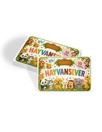 Hayvan Sever Öğrenci Başarı Kartı 50 Adet