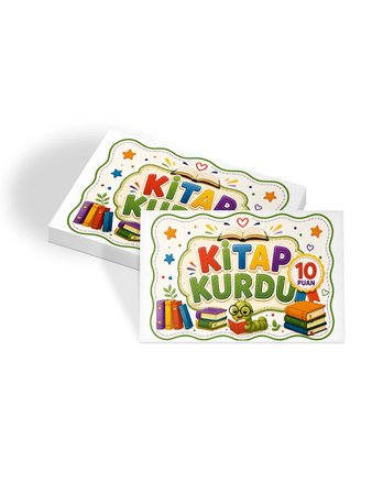 Kitap Kurdu Öğrenci Başarı Kartı 50 Adet