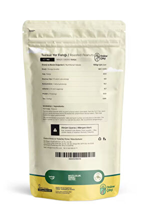 Tuzsuz Kavrulmuş Yer Fıstığı 1KG