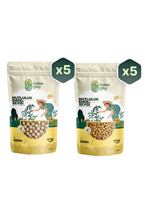 Beyaz ve Sarı Leblebi Seti 10 Paket x 100Gr