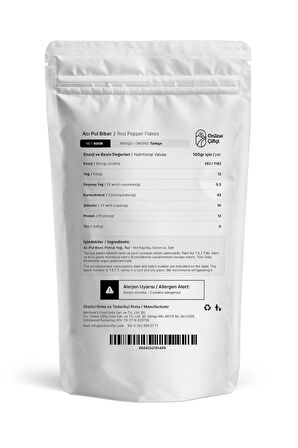  Acı Kırmızı İpek Pul Biber 80Gr