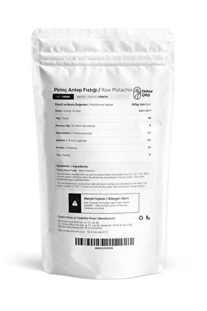 Antep Fıstığı Pirinç Boz Fıstık 100Gr
