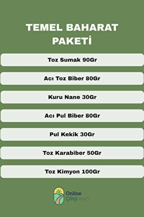 7’li Temel Baharat Seti – Doğal ve Katkısız Baharat Çeşitleri