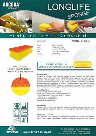 ÖZEL ALAŞIM BULAŞIK SÜNGERİ LONGLİFE