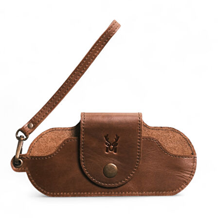 Modica Manila - Hakiki Deri Gözlük Kılıfı | El Tutma Saplı, Şık ve Dayanıklı Unisex Tasarım