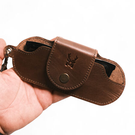 Modica Manila - Hakiki Deri Gözlük Kılıfı | El Tutma Saplı, Şık ve Dayanıklı Unisex Tasarım