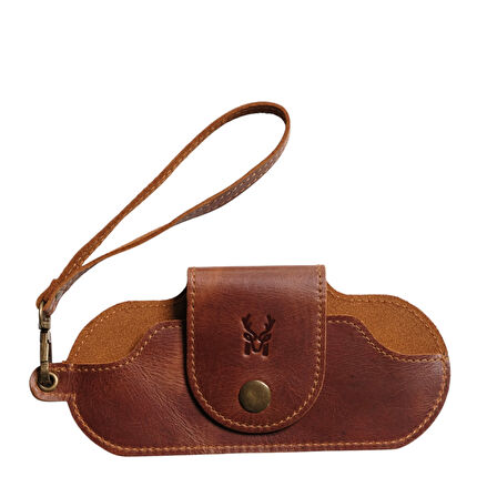 Modica Manila - Hakiki Deri Gözlük Kılıfı | El Tutma Saplı, Şık ve Dayanıklı Unisex Tasarım