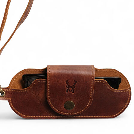 Modica Manila - Hakiki Deri Gözlük Kılıfı | El Tutma Saplı, Şık ve Dayanıklı Unisex Tasarım