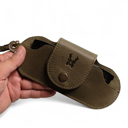 Modica Manila - Hakiki Deri Gözlük Kılıfı | El Tutma Saplı, Şık ve Dayanıklı Unisex Tasarım