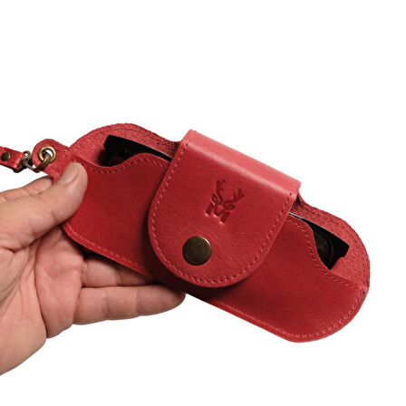 Modica Manila - Hakiki Deri Gözlük Kılıfı | El Tutma Saplı, Şık ve Dayanıklı Unisex Tasarım