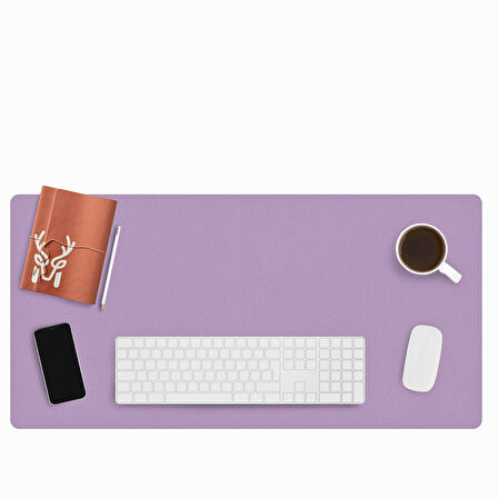 Modica Lindos - Vegan Deri Mat, Masa Pedi, Büyük Mouse Pad, Ofis için Mat, Su Geçirmez Mat