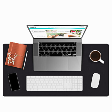 Modica Lindos - Vegan Deri Mat, Masa Pedi, Büyük Mouse Pad, Ofis için Mat, Su Geçirmez Mat