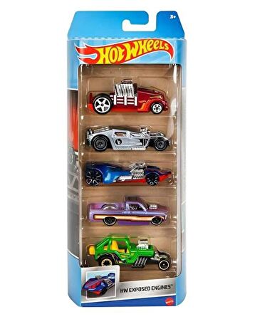 Hot Wheels Beşli Araba Seti HW Exposed Engınes HLY79