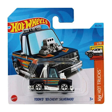 Hot Wheels 1/64 Ölçek Tekli Regular Arabalar HKK57 Hw Hot Trucks / Toon'd '83 Chevy Silverado