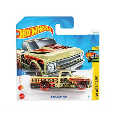 Hot Wheels 1/64 Ölçek Tekli Regular Arabalar HTB72 Hw Art Cars / '67 Chevy C10