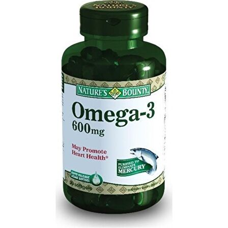 Nature's Bounty Omega-3 600 mg 30 Softjel