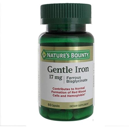 Nature's Bounty Gentle Iron 17 mg 60 Kapsül