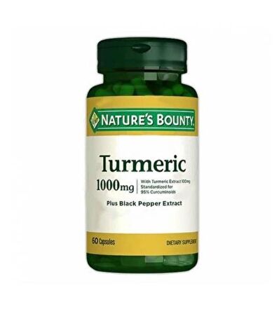 Nature's Bounty Turmeric Curcumin 1000 mg Plus Black Pepper 60 Kapsül